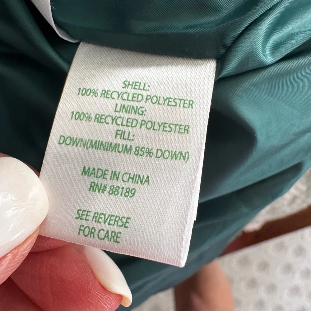 NEW Lilly Pulitzer Tenna Convertible Down Puffer Jacket Vest Villa Green